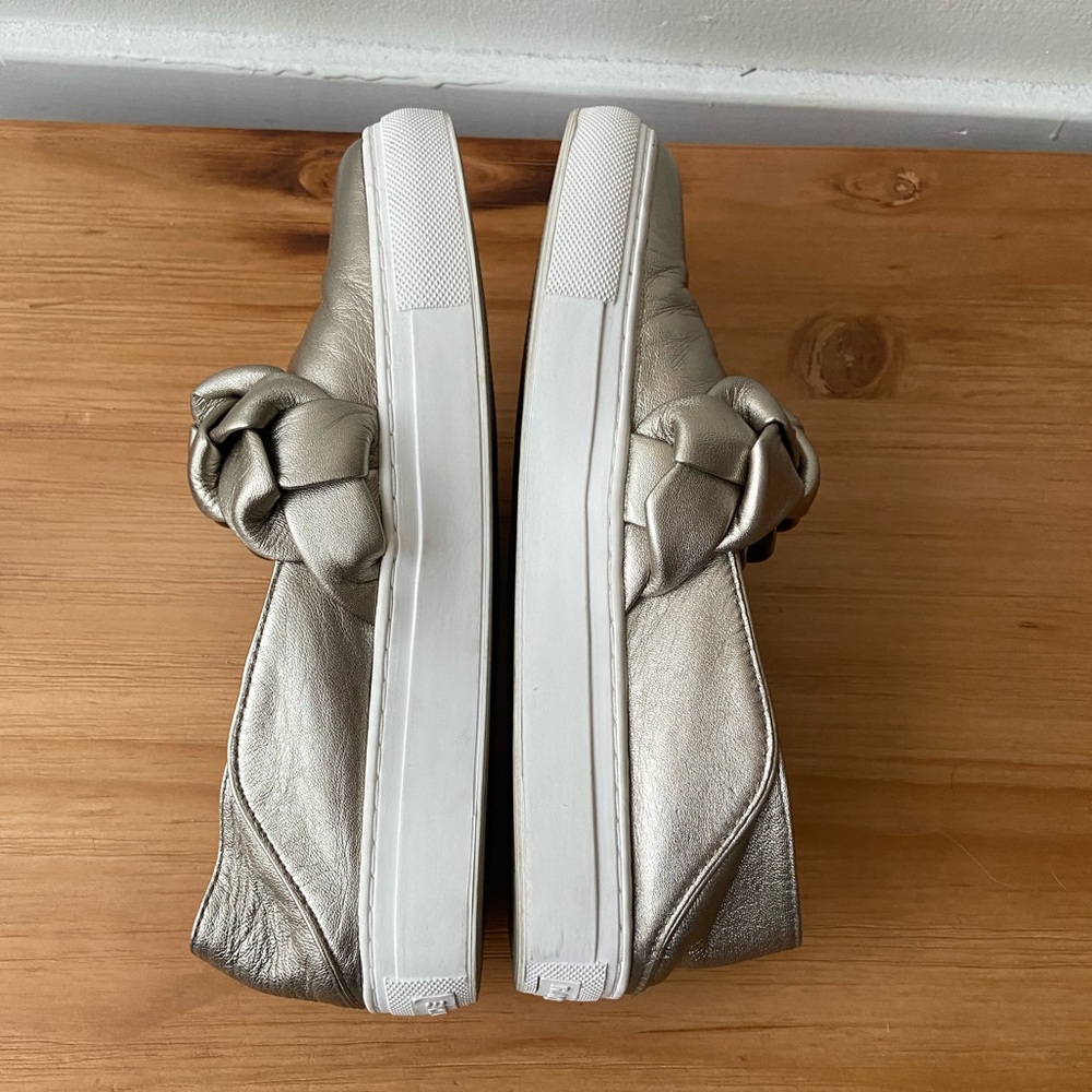Rachel Zoe Burke Gold Metallic Braided Sneaker - Picture 6 of 11